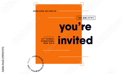 You are invited template. save the date cards. invitation design. vector illustration. eps 10