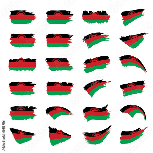 Malawi flag, vector illustration