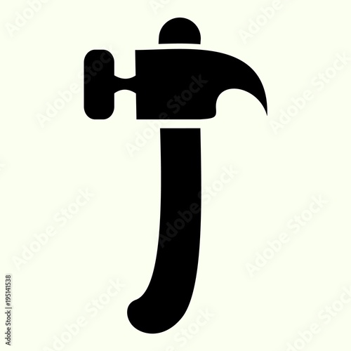 flat, claw, hammer and nai icon