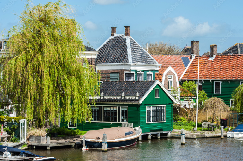 Village with windmills, Holland