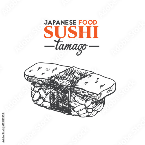 Tamago sushi.