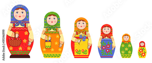 Matryoshka Flat Icons Collection
