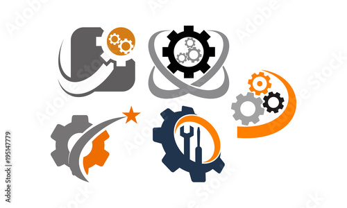 Gear Template icon Set