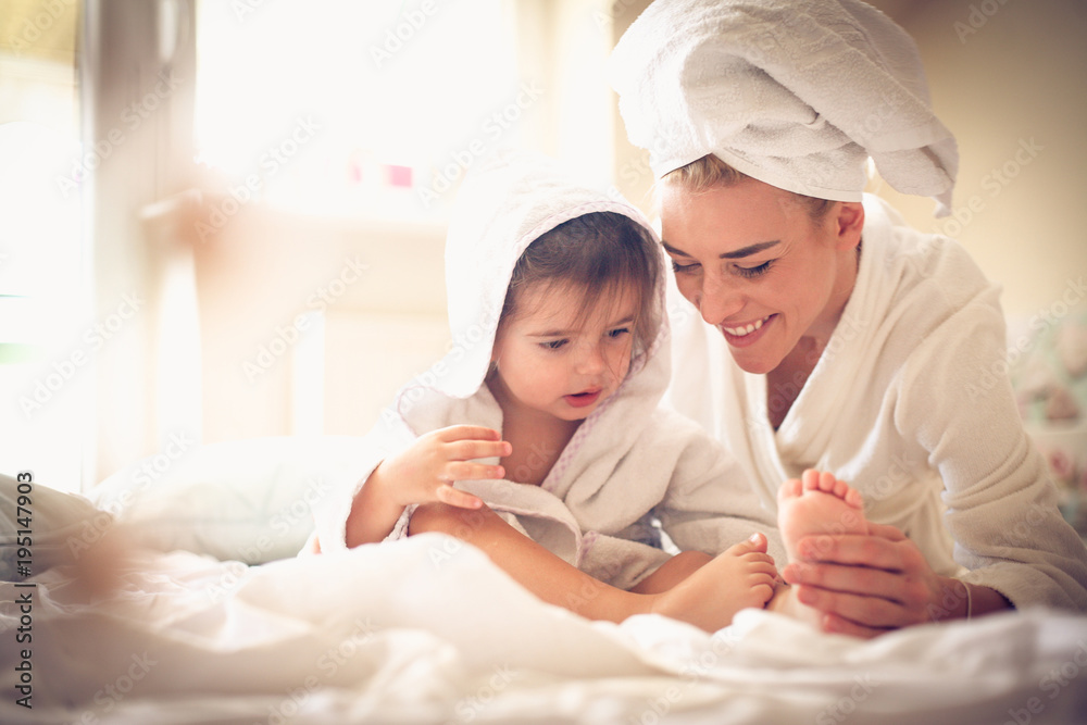 Mother spending time with her child. Mother spending time with her child.