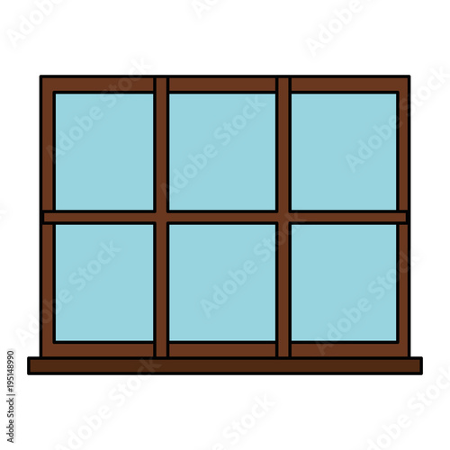 window apartment with blind vector illustration design