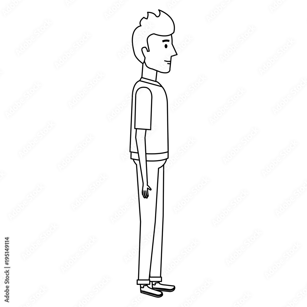 young man model avatar character vector illustration design young man model avatar character vector illustration design