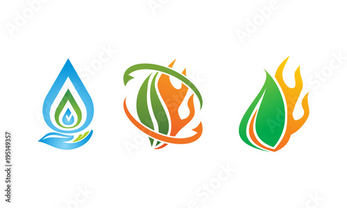 Eco Energy Vector Template Set