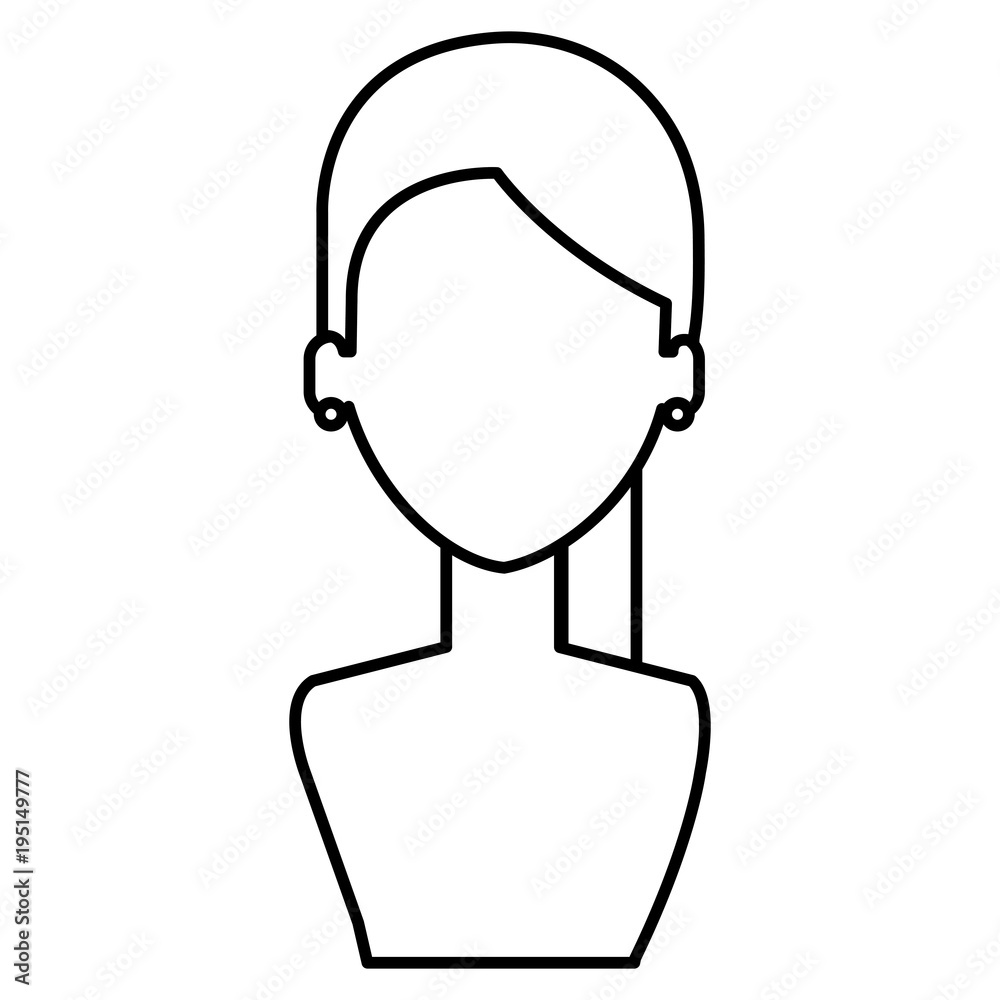 beautiful and young woman shirtless character vector illustration design