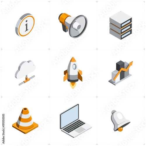 Obraz na płótnie Pack icônes business w salonie