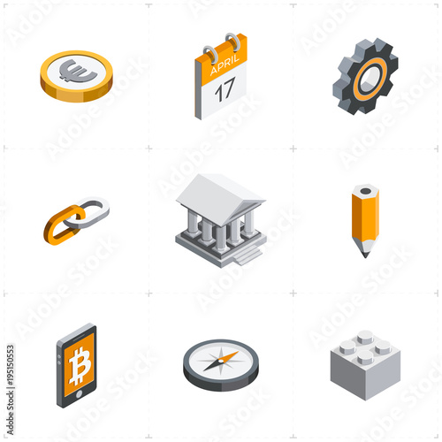 Obraz na płótnie Pack icônes business w salonie