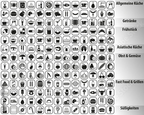 Großes Essen & Getränke Iconset DE