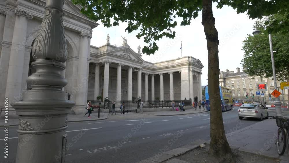 A street by a column building in Dublin A street by a column building in Dublin