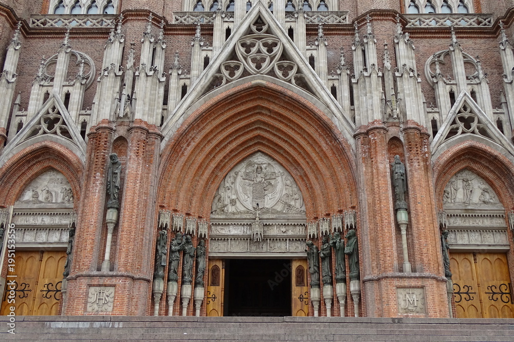 La Plata cathedral entry view, Argentina