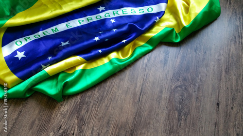 Brazilian flag with bright colors