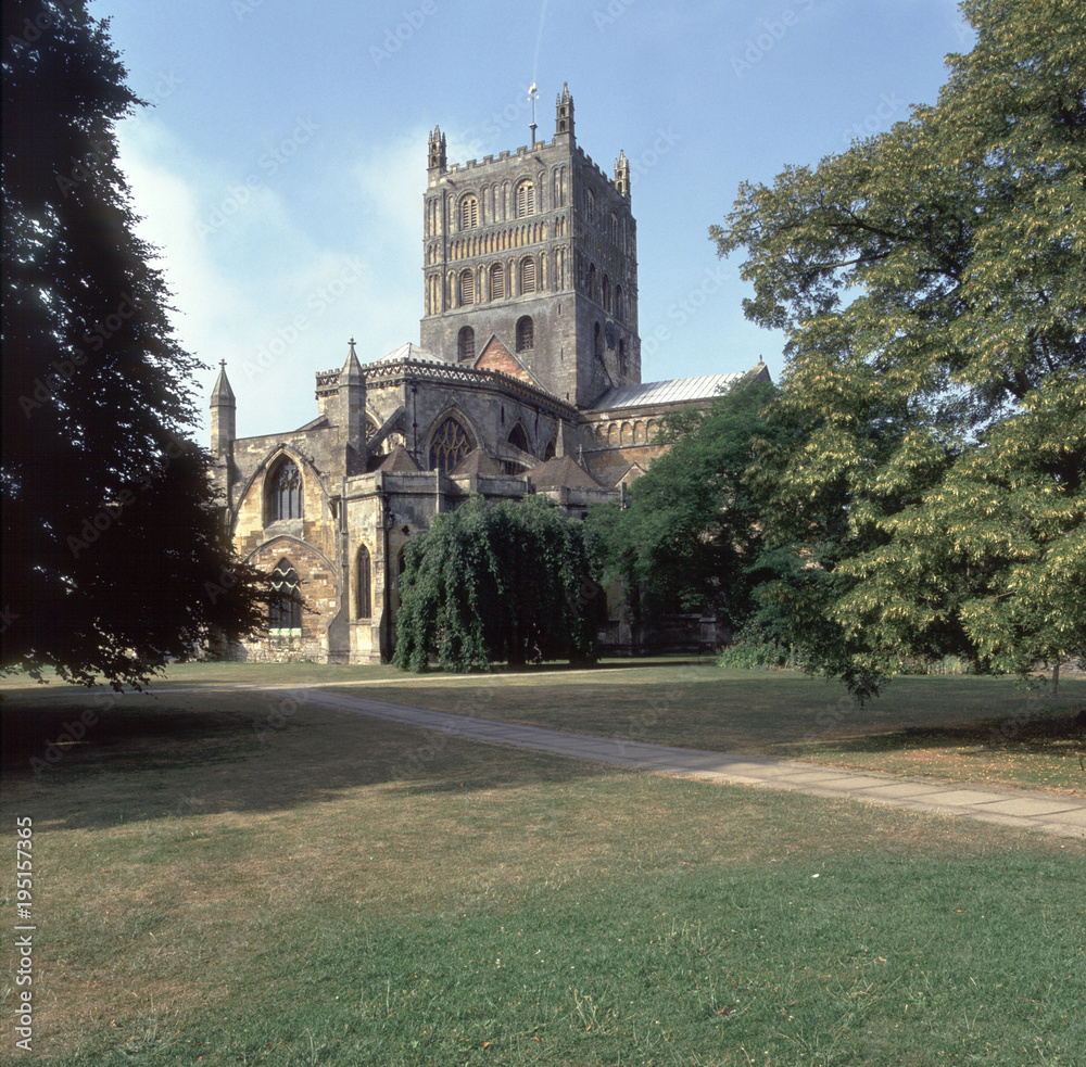 Fototapeta premium Historic Tewkesbury Abbey, Gloucestershire, Severn Vale, UK