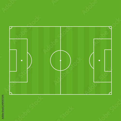 Soccer field standard lines. football field vector illustration