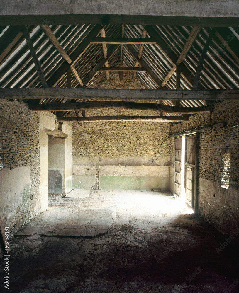 Old redundant barn interior