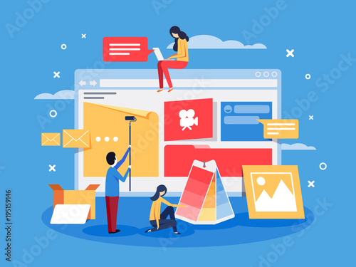 Creation of web design for site