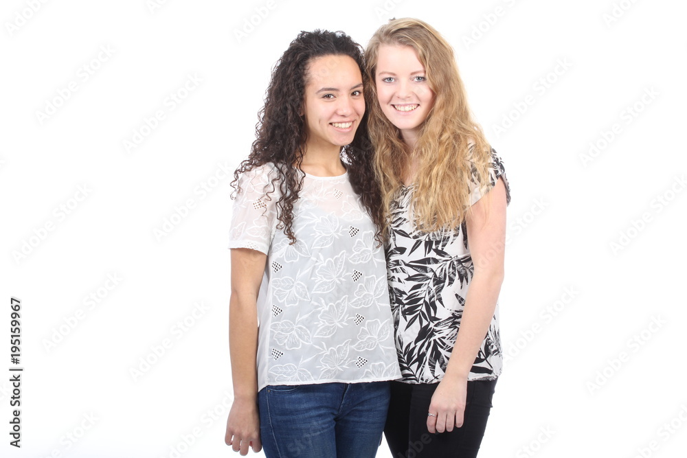 Happy female friends Happy female friends
