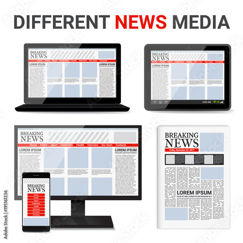 Different News Media Set