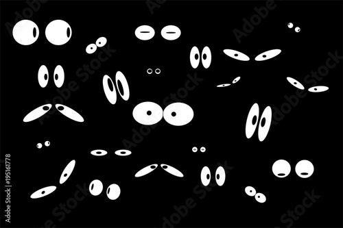 Spooky eyes on black