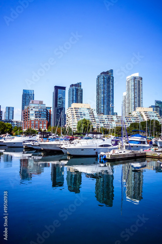 View of modern buildings at Toronto Harbor front © Aqnus