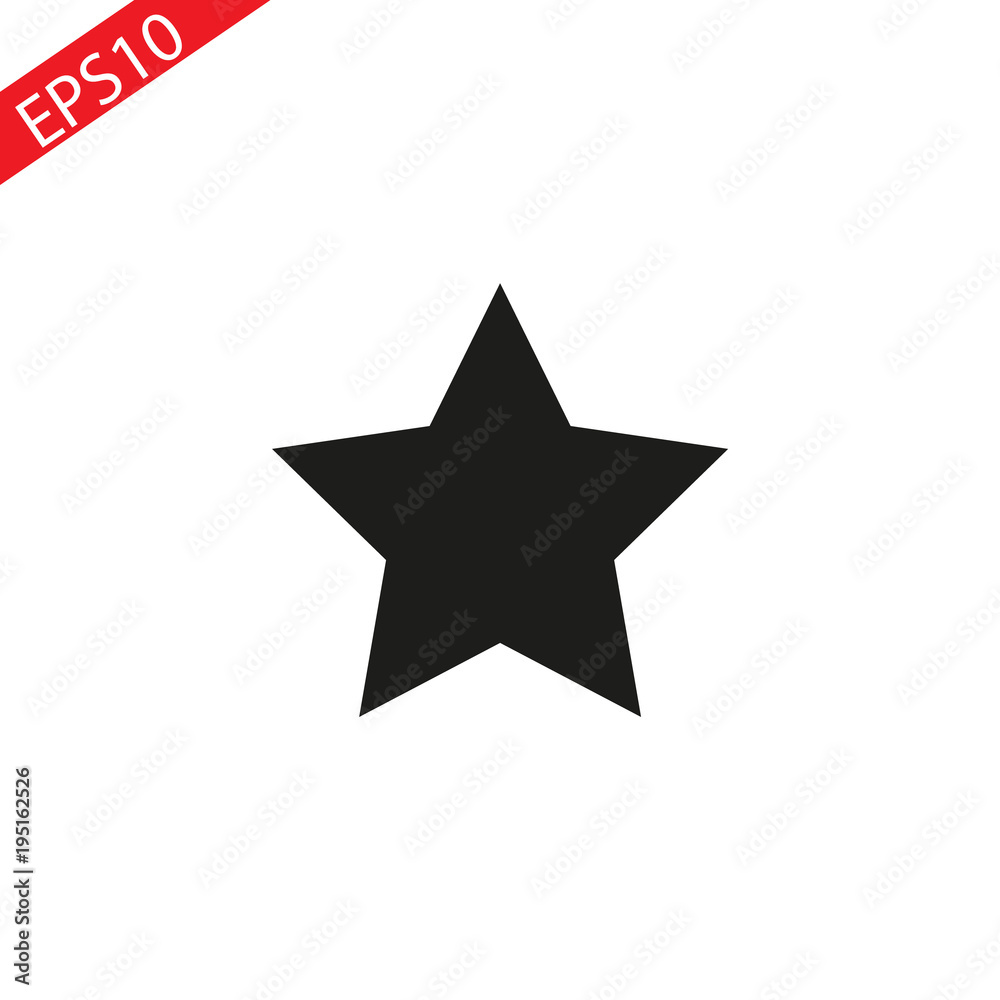 Fototapeta premium Black star - vector icon