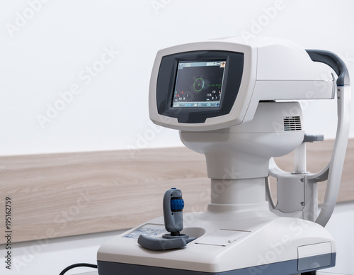 diagnostic ophthalmologic equipment. modern medical equipment in eye hospital. medicine concept