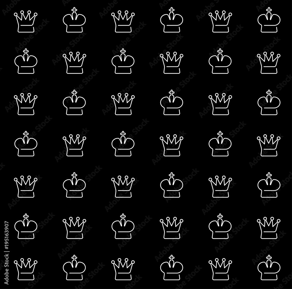 Crown of queen and king. chess symbol. royal icons Stock-Vektorgrafik ...