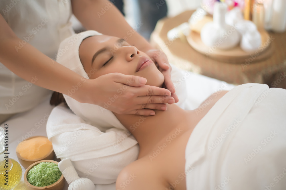 Beautiful young woman in spa salon massage, relax and healthy. Beautiful young woman in spa salon massage, relax and healthy.