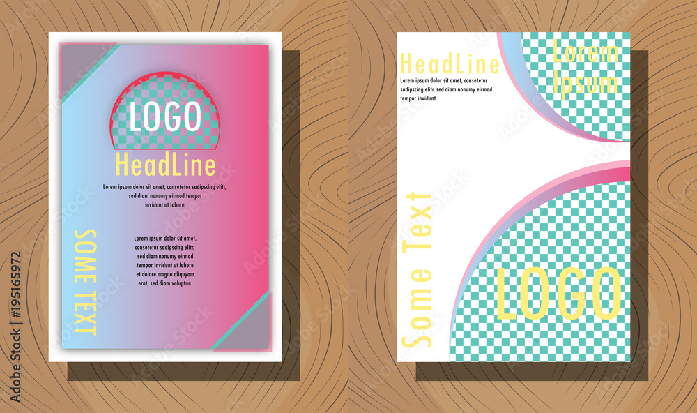 Naklejka premium Brochure design, brochure template, creative tri-fold, trend brochure