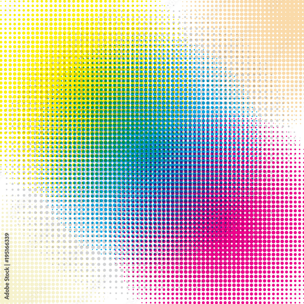 color halftone dots vector background
