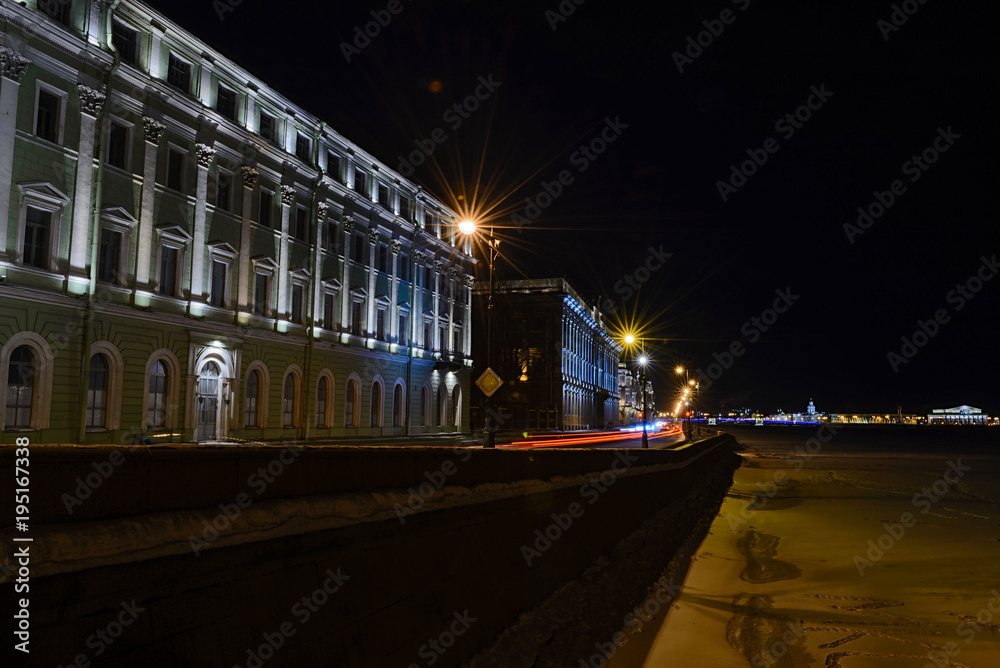 Night view of Saint-Petersburg, Russia at winter Night view of Saint-Petersburg, Russia at winter