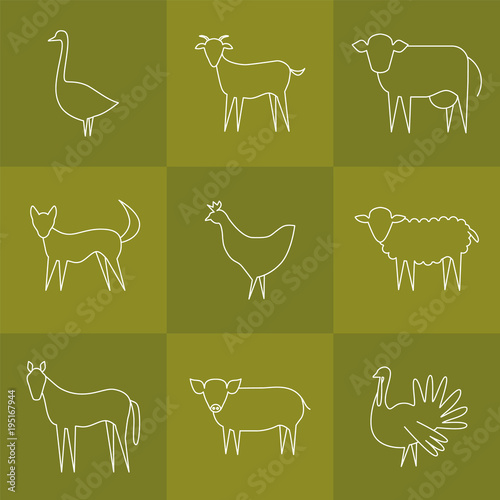 Animal icons set.