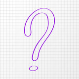 Sketch of question mark - doodle icon. Vector.