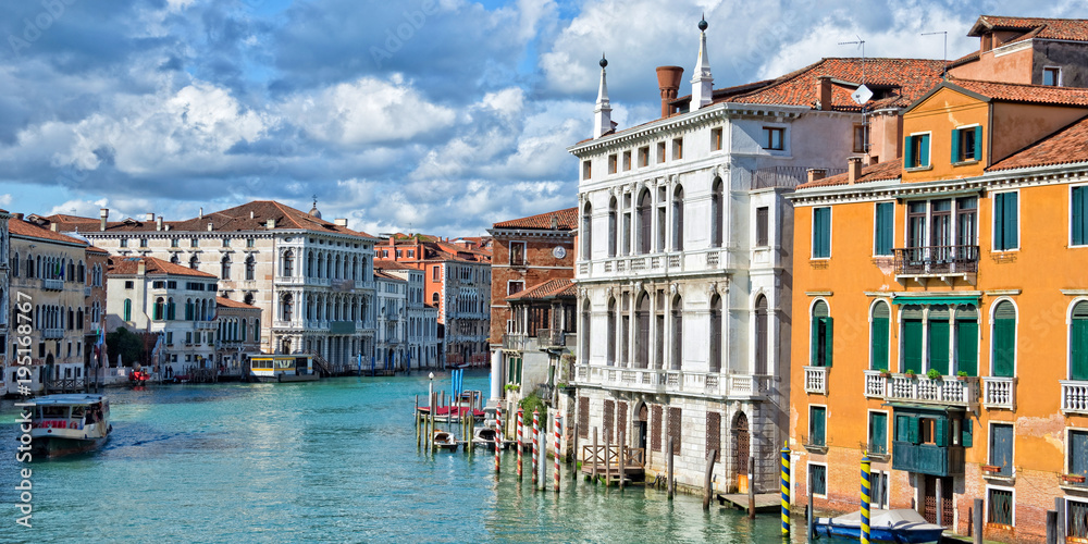 Venice Italy, panorama of the Grand Canal