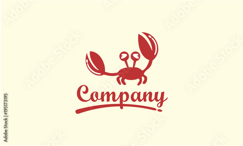 crab logo design template.seafood logo vector illustration logo design template.restaurant icon logotype