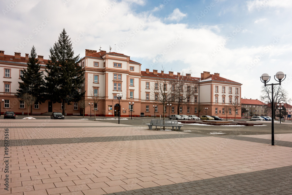 Town square (Hanacke namesti) in Kromeriz, Czech republic