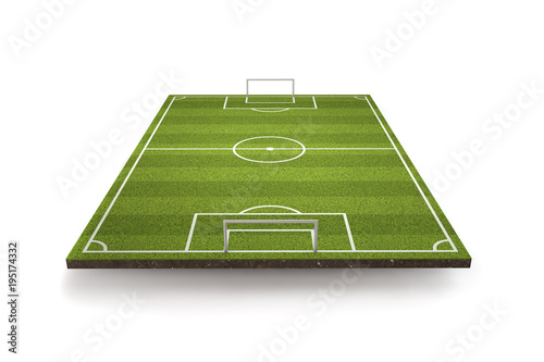 Football, soccer pitch. 3D Rendering
