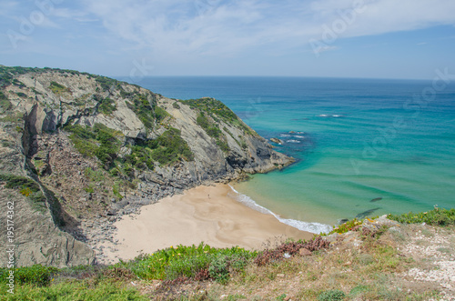 Praia Das Adegas beach near Odeceixe, Portugal.