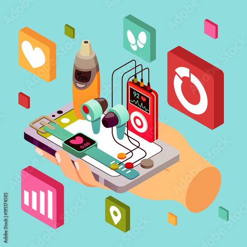Isometric Sport Devices Composition