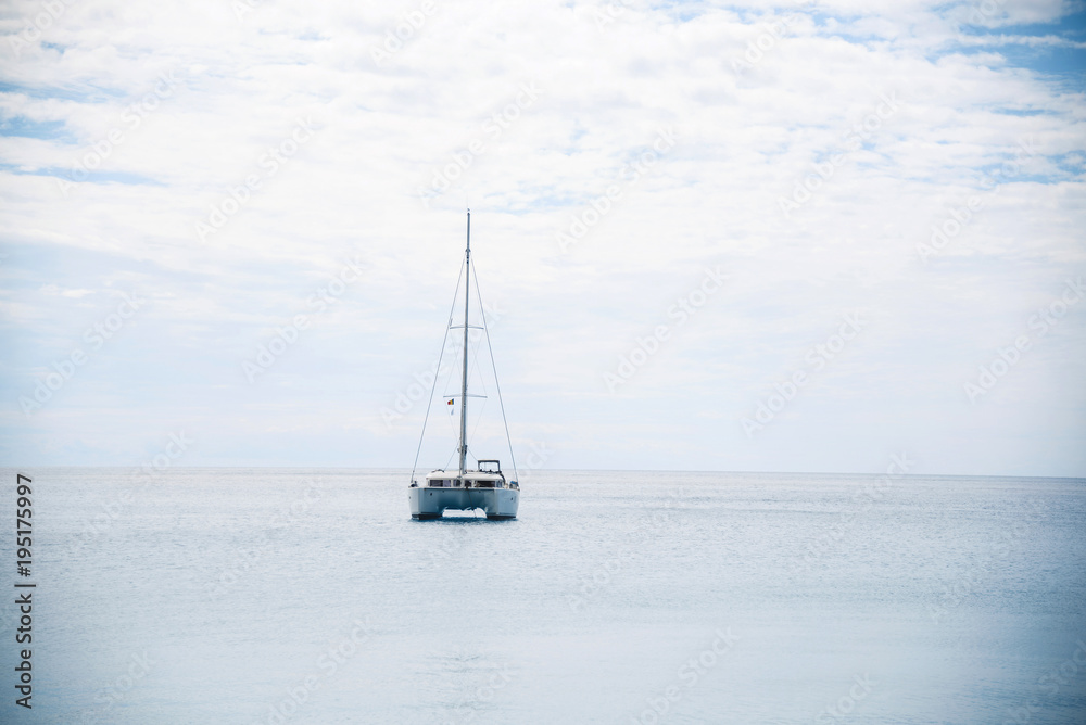 Motor Boat in Calm Sea
