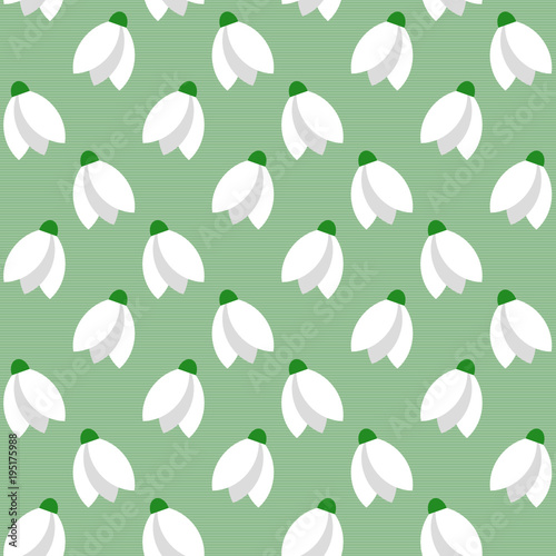 Snowdrops repeating pattern