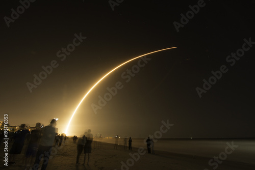 Space X Launch of Falcon 9 carrying Hispasat for Spain. March 6, 2018