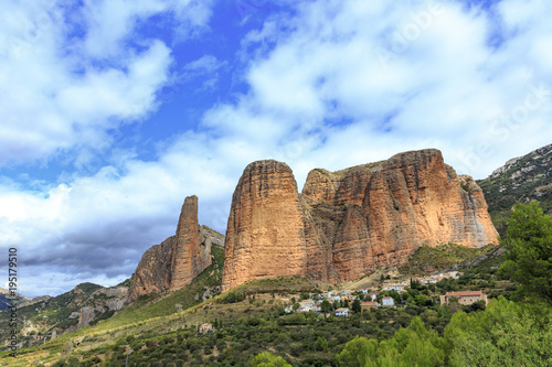 Mallos de Riglos mountain in Spain