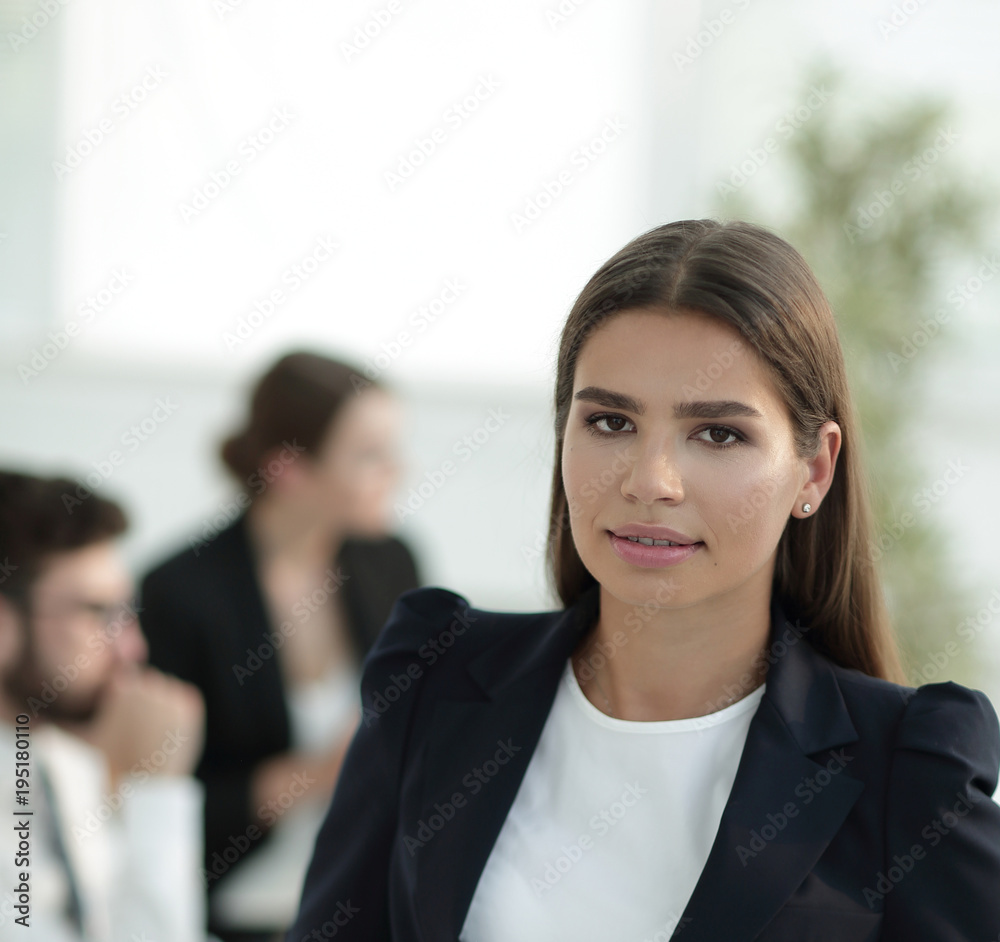 closeup.confident young business woman closeup.confident young business woman