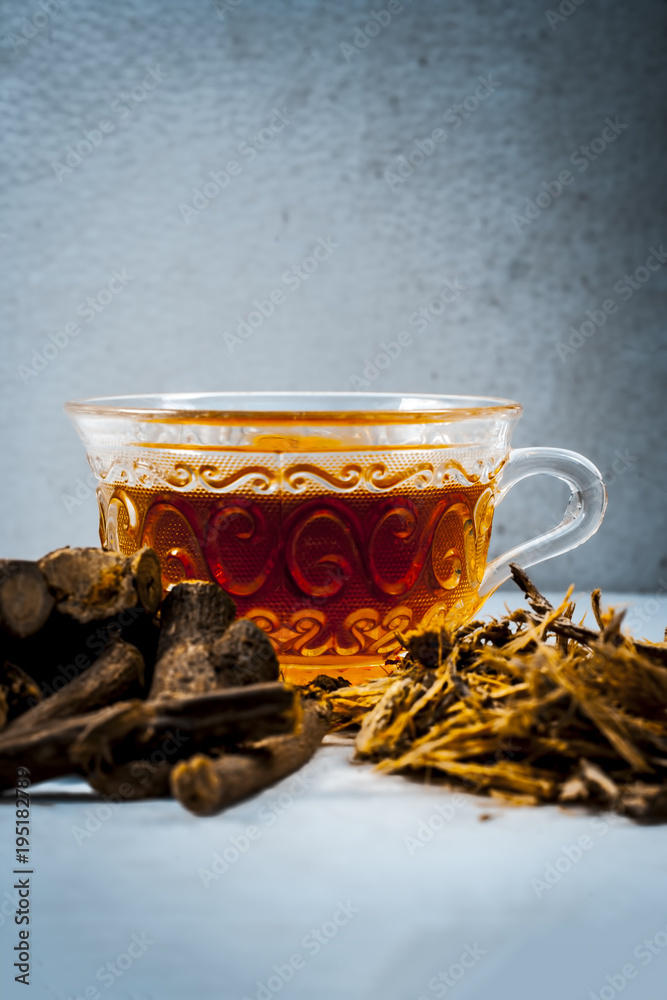 Fotografia do Stock Ayurvedic herb Liquorice root,Licorice root