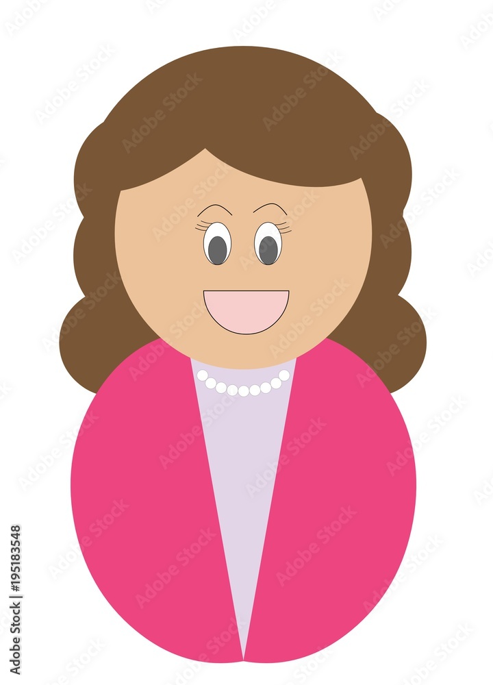 Mulher com cabelo comprido e camisa cor de rosa Mulher com cabelo comprido e camisa cor de rosa
