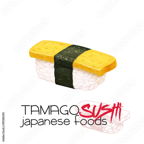 Tamago sushi.