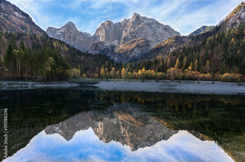 The beautiful Jasna Lake in the Julian Alps of Slovenia © Emil